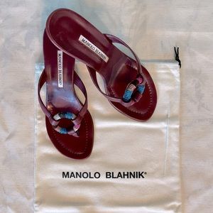 Manolo Blahnik Maroon sandals